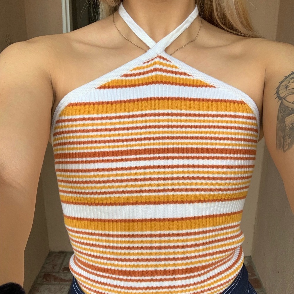 Forever 21 striped halter top